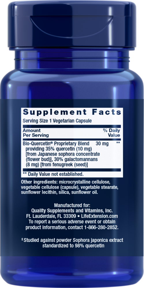 Bio-Quercetin Supplement Facts Label