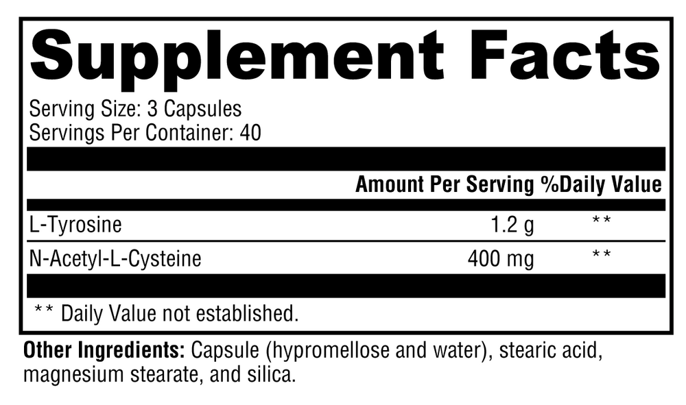 AdrenaMax™ Supplement Facts Label
