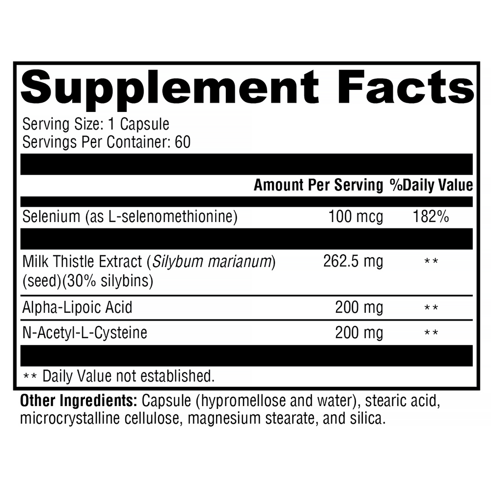 Liver Protect™ Supplement Facts Label