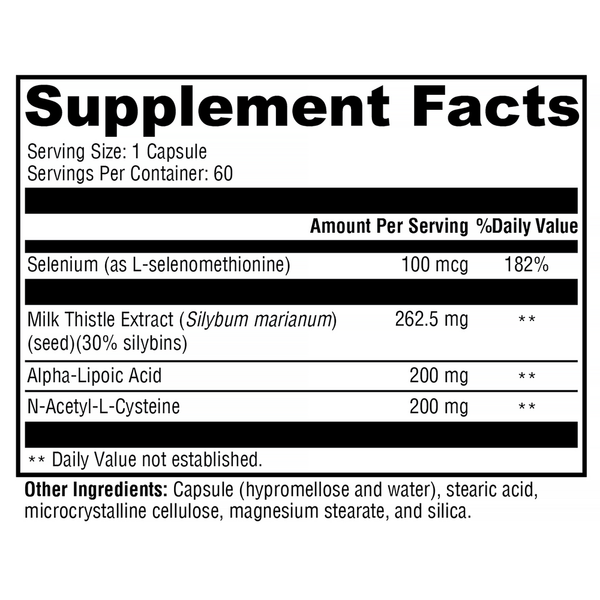 Liver Protect™ Supplement Facts Label
