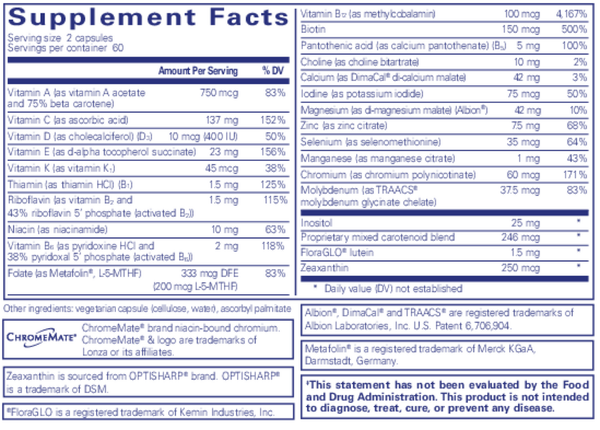 Junior Nutrients Supplement Facts Label