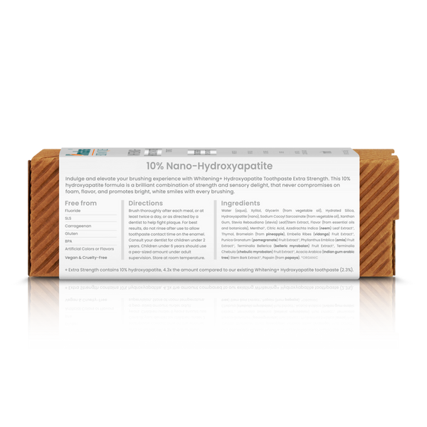 Whitening+ Hydroxyapatite Toothpaste Supplement Facts Label