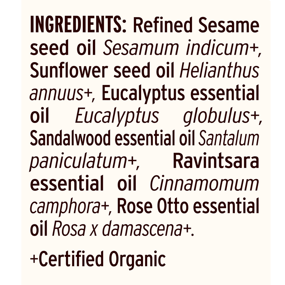 Super Nasya Oil Supplement Facts Label