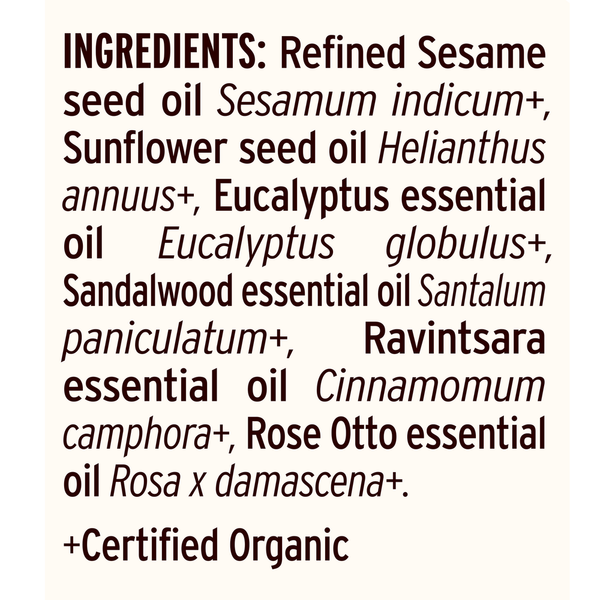 Super Nasya Oil Supplement Facts Label