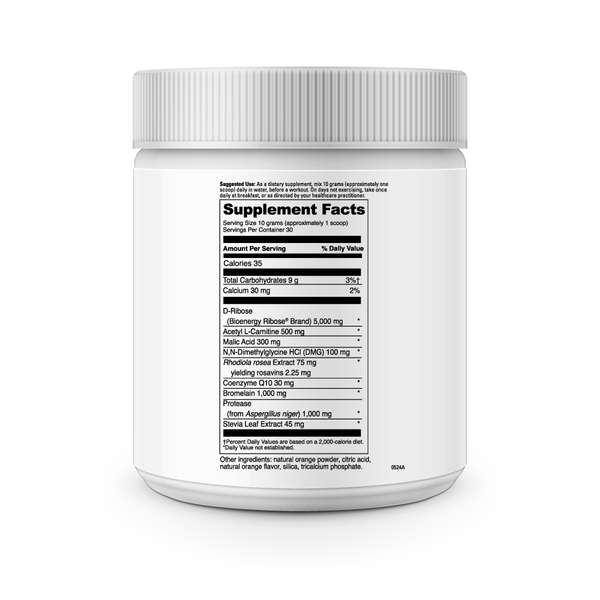 Mito Fuel Supplement Facts Label