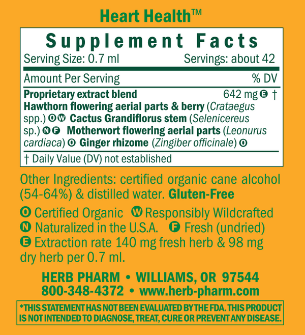 Heart Health™ Supplement Facts Label