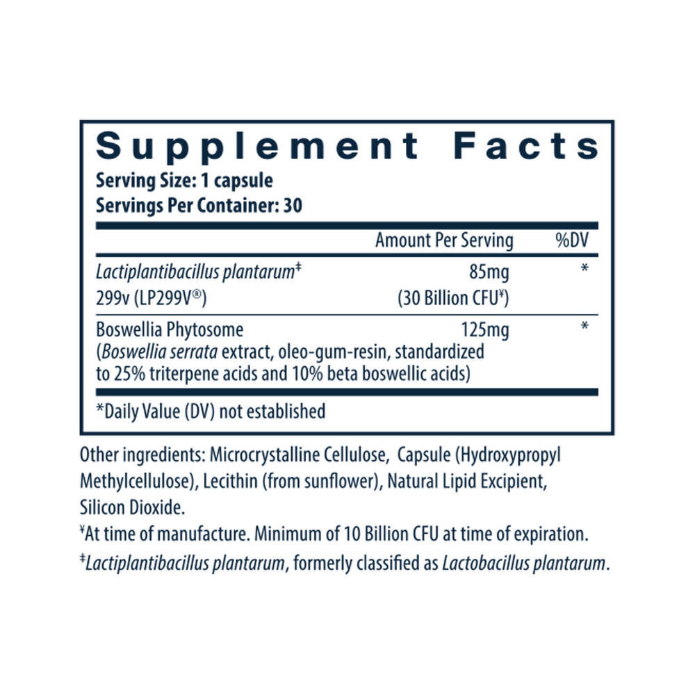 IBS Support Supplement Facts Label
