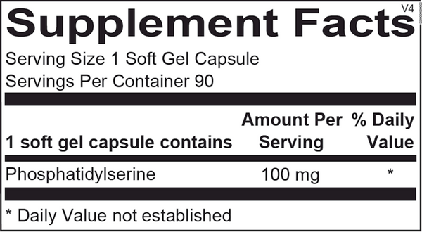 Phosphatidylserine Supplement Facts Label