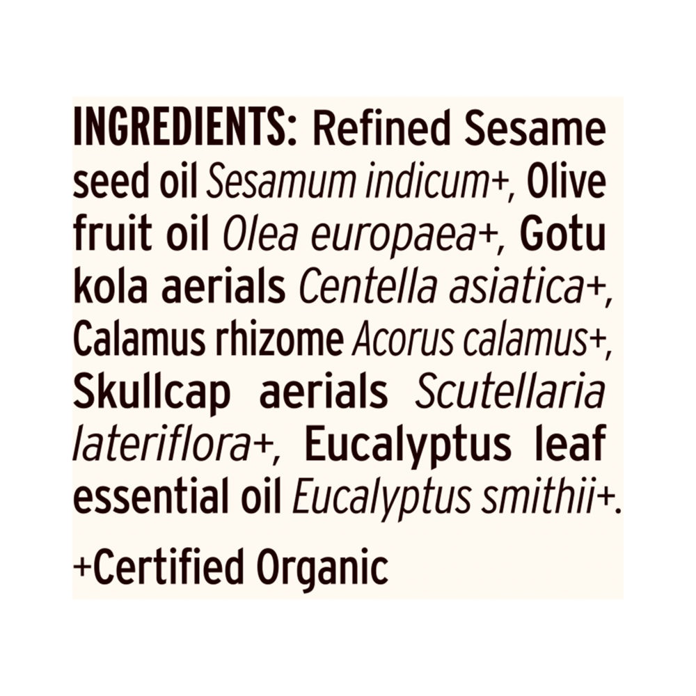 Nasya Oil Organic Supplement Facts Label