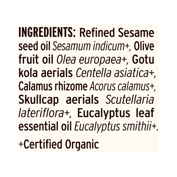 Nasya Oil Organic Supplement Facts Label