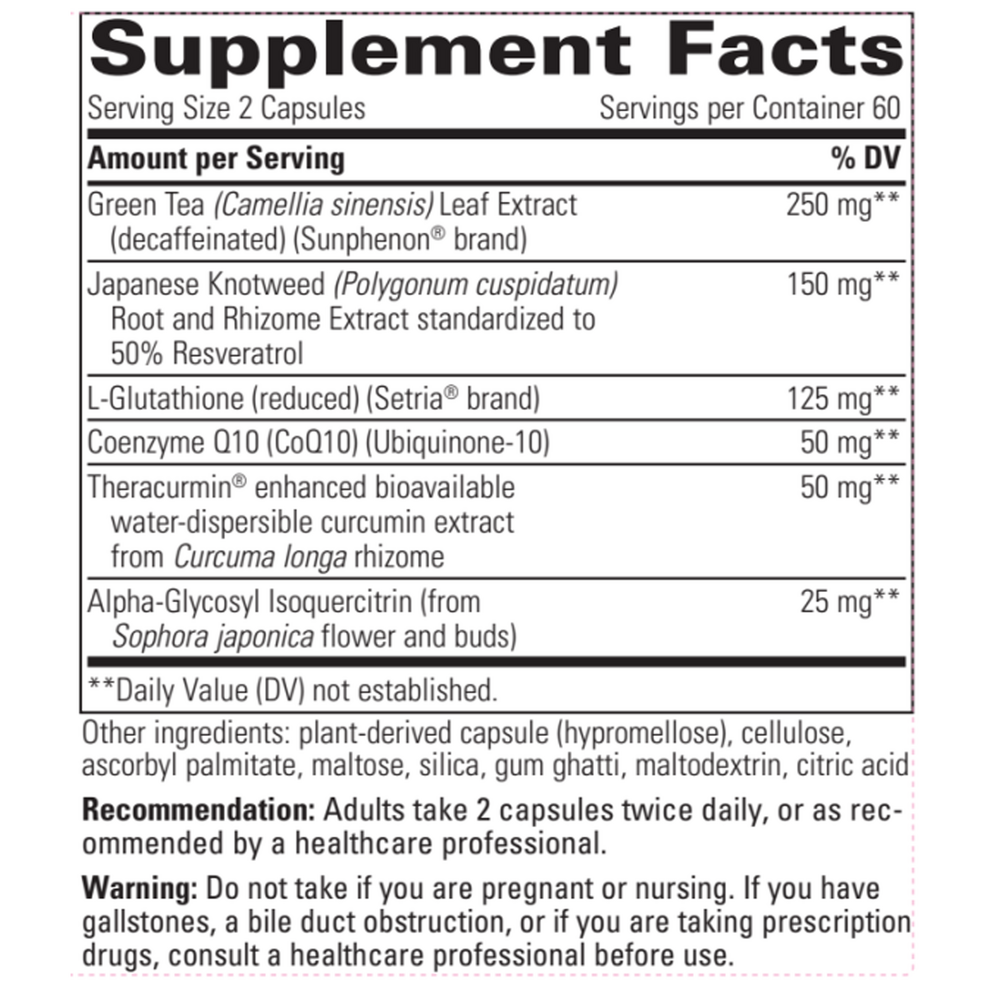 ProThrivers Wellness Flavonoid Complex Supplement Facts Label