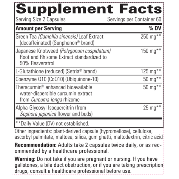 ProThrivers Wellness Flavonoid Complex Supplement Facts Label