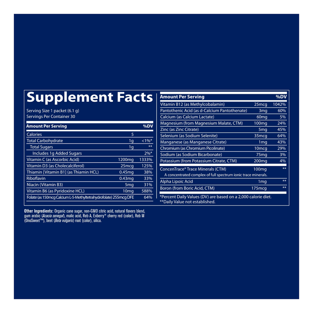 Power Pak Non-GMO Watermelon Supplement Facts Label