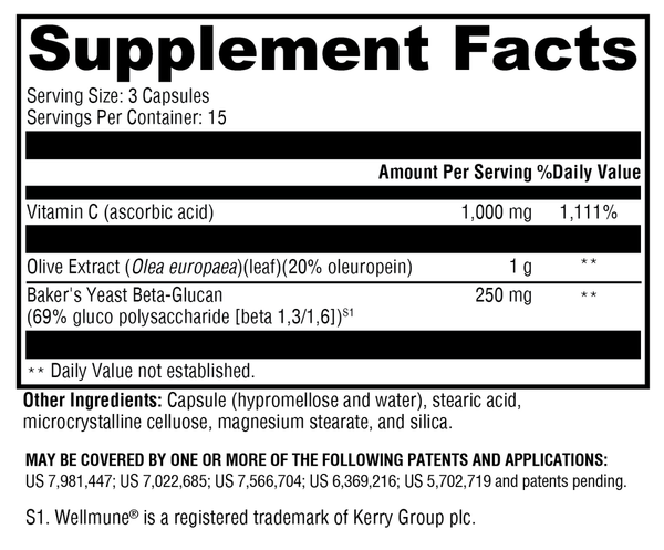 Immune Essentials™ Supplement Facts Label
