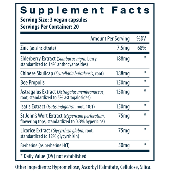 ViraCon Supplement Facts Label