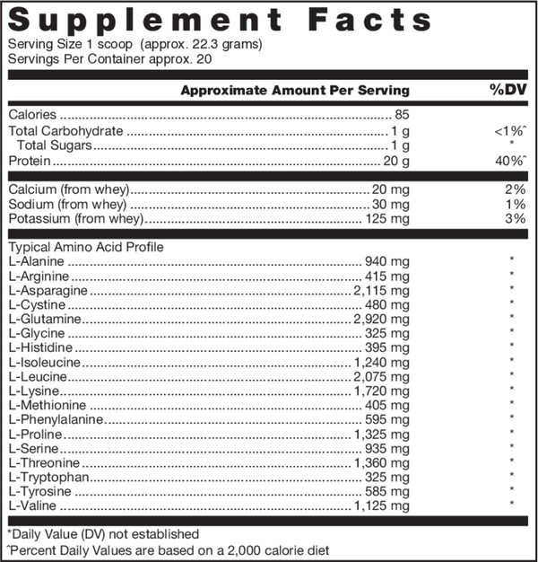 Klean Isolate Pouch (Us) Supplement Facts Label