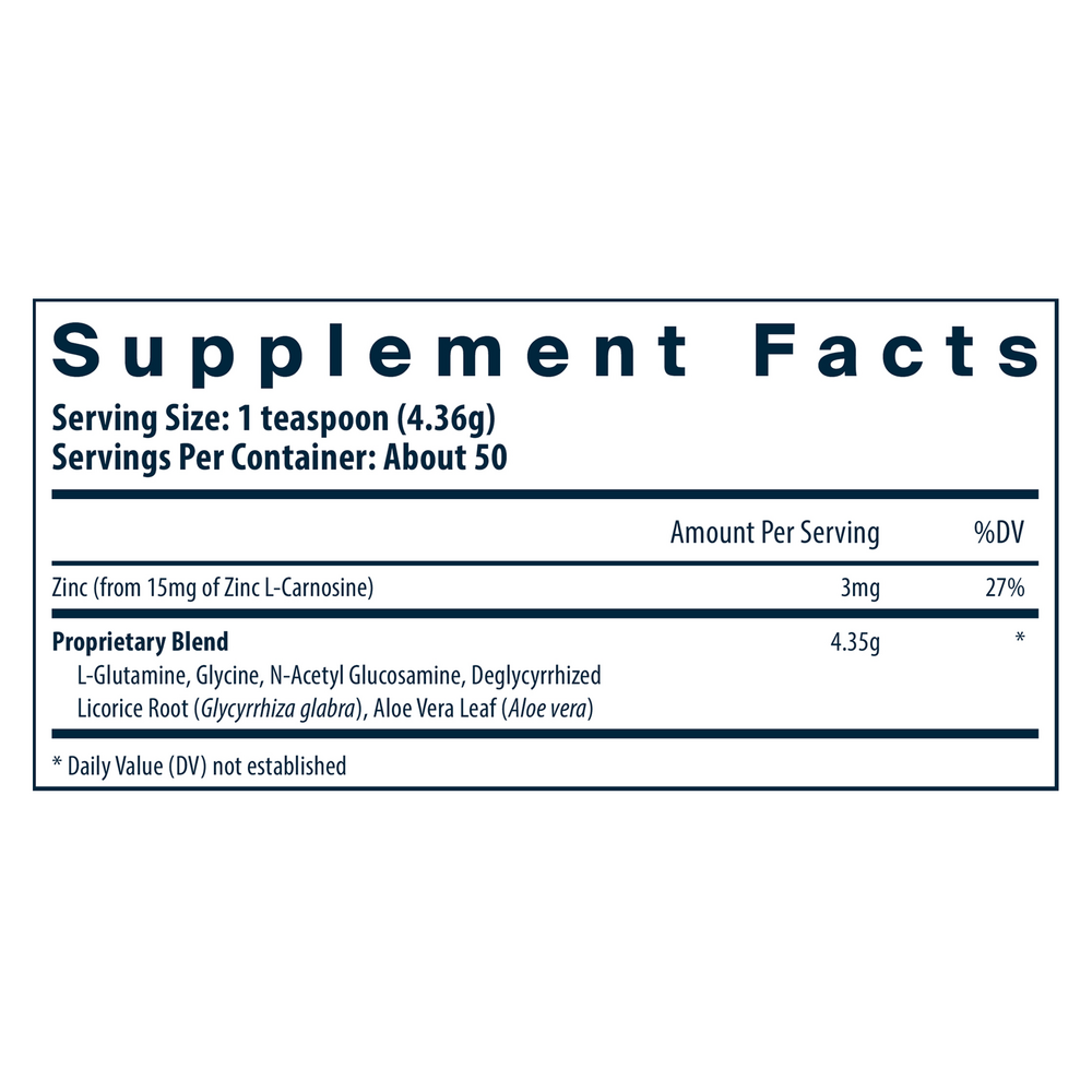 Digest Ease (formerly Heartburn Tx) Supplement Facts Label