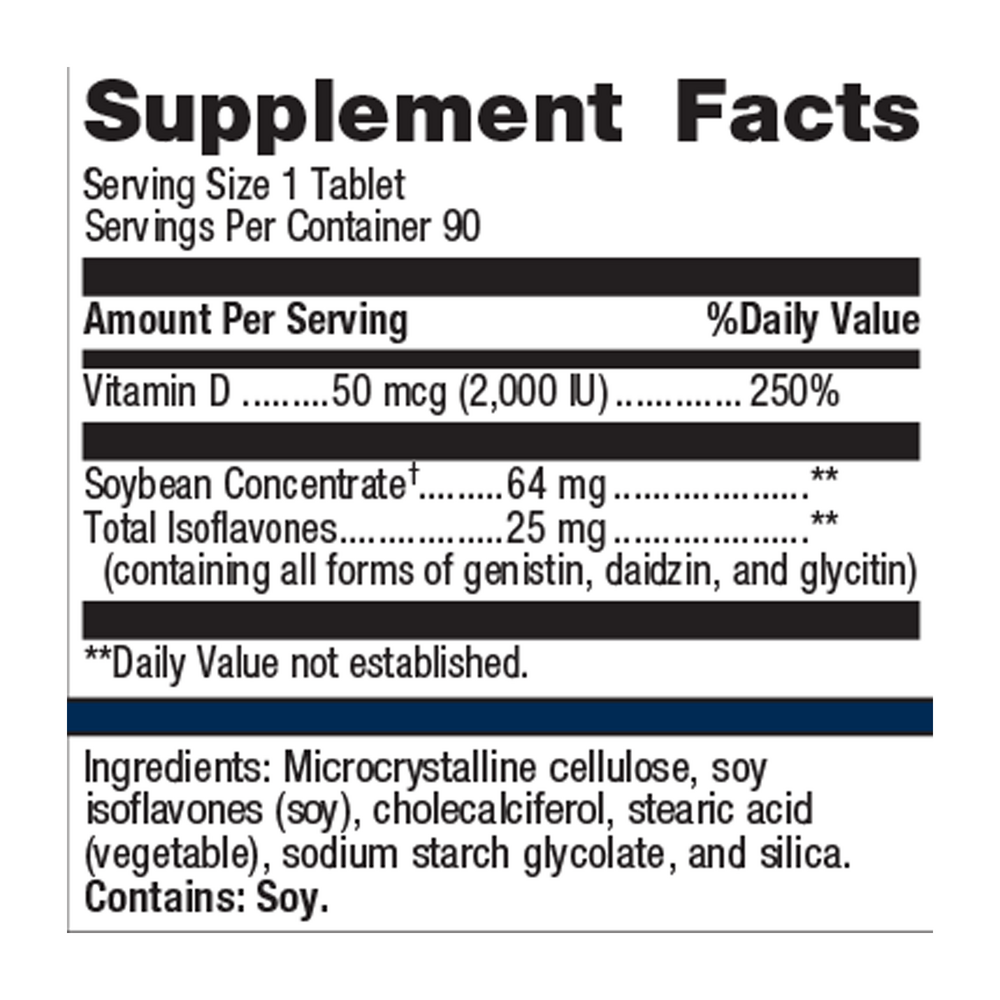 D3 2000 Complex Supplement Facts Label
