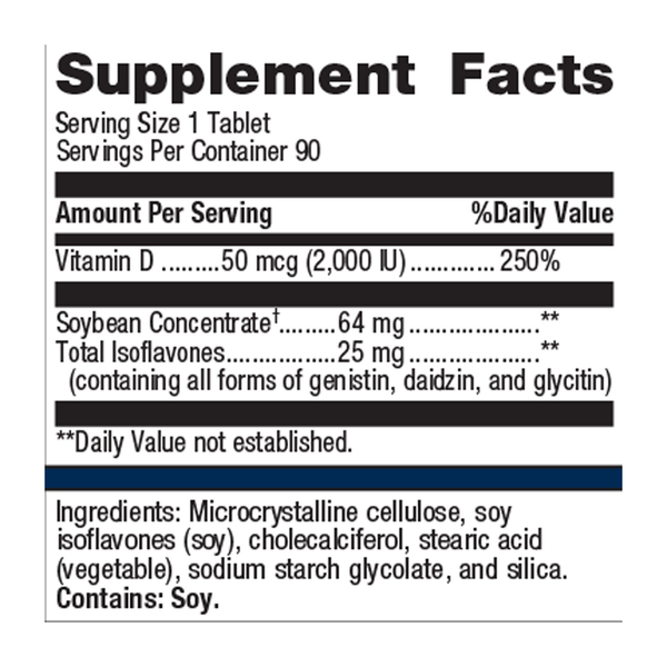 D3 2000 Complex Supplement Facts Label