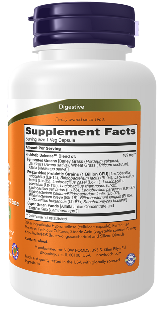 BACKORDER ONLY - Probiotic Defense Supplement Facts Label