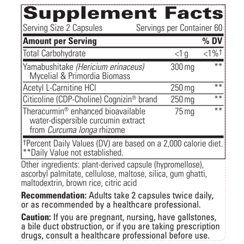 ProThrivers Wellness Brain Supplement Facts Label