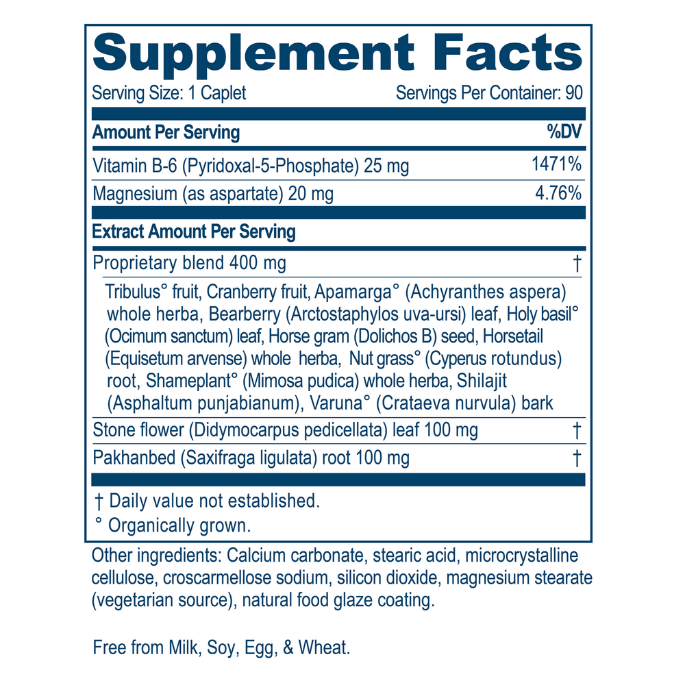 Rentone Supplement Facts Label