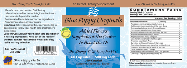 Added Flavors Supplement Facts Label