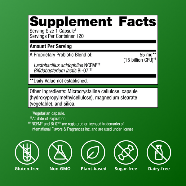 UltraFlora Balance Supplement Facts Label