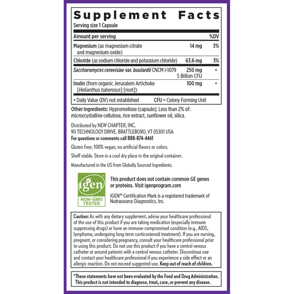 All Flora Probiotic Flora Fortify Supplement Facts Label