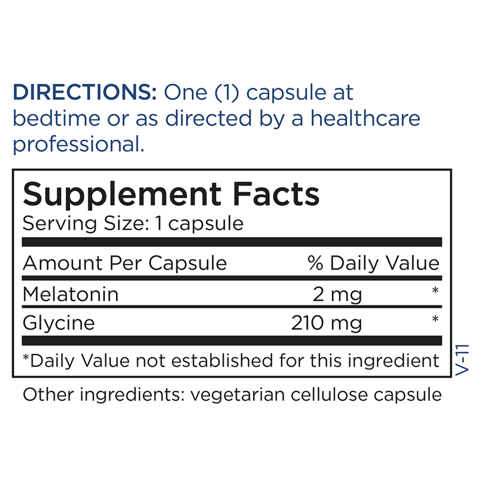 Melatonin 2 mg Supplement Facts Label