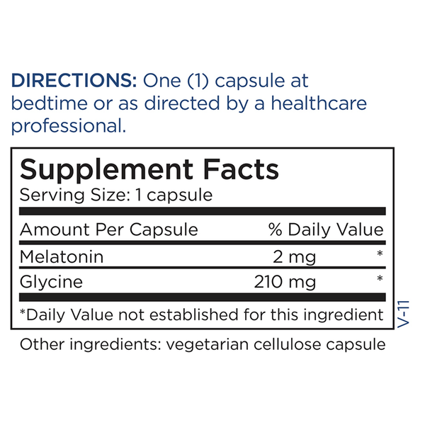Melatonin 2 mg Supplement Facts Label