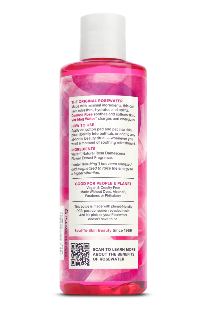 Rosewater Supplement Facts Label