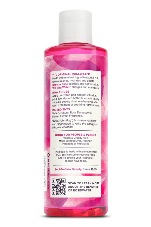 Rosewater Supplement Facts Label