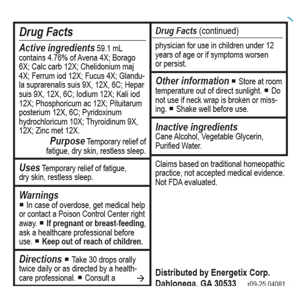 Thyropath Supplement Facts Label