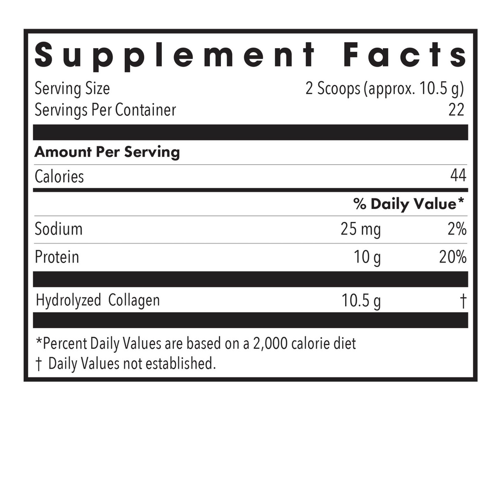 Arthred® Powder 240g Supplement Facts Label