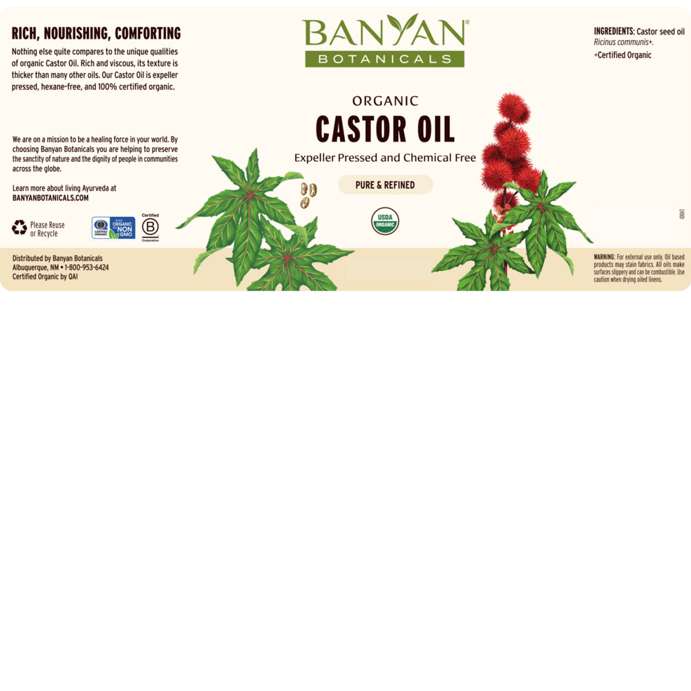 Castor Oil Supplement Facts Label