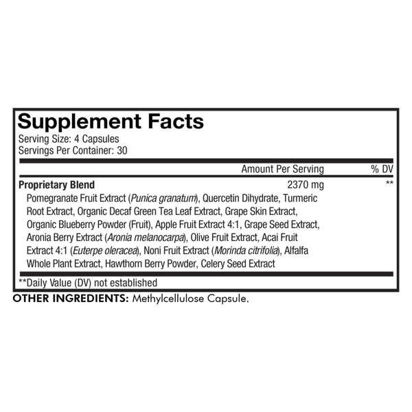 Polyphenols Supplement Facts Label