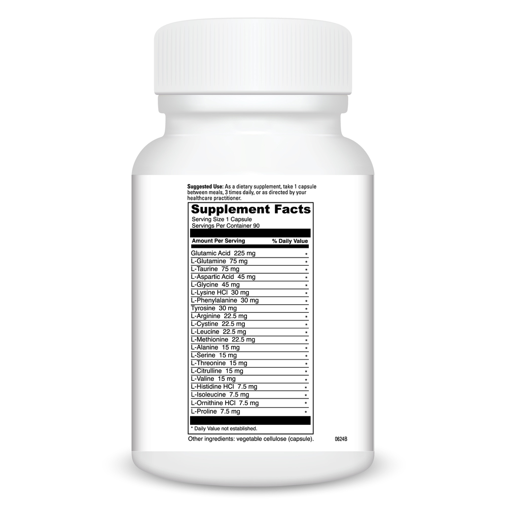 Amino 21 Supplement Facts Label