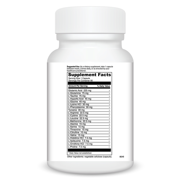 Amino 21 Supplement Facts Label