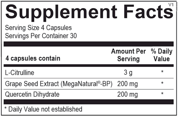 CitraNOX Supplement Facts Label