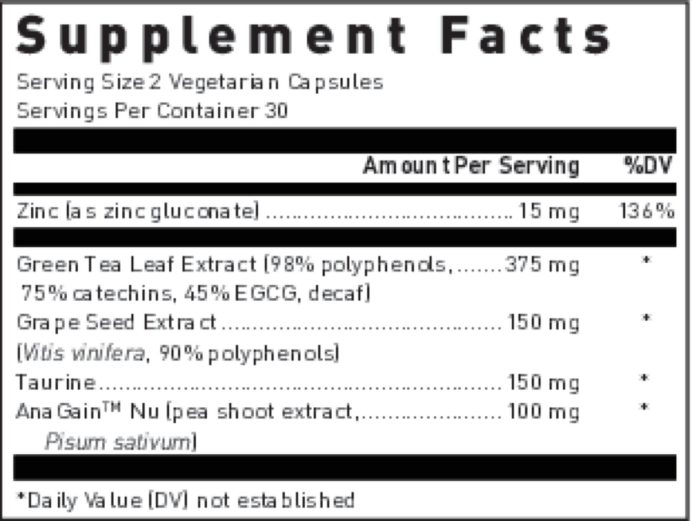 Hair Growth+ Supplement Facts Label