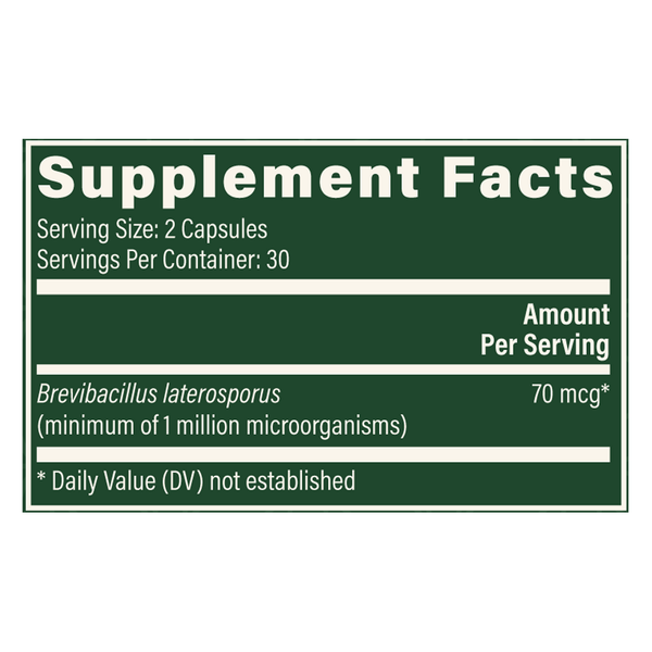 Latero-Flora Supplement Facts Label