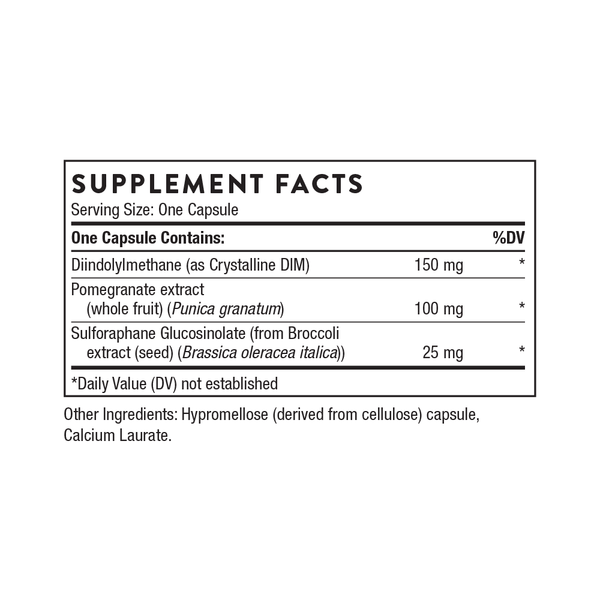 Hormone Advantage (formerly DIM Advantage) Supplement Facts Label