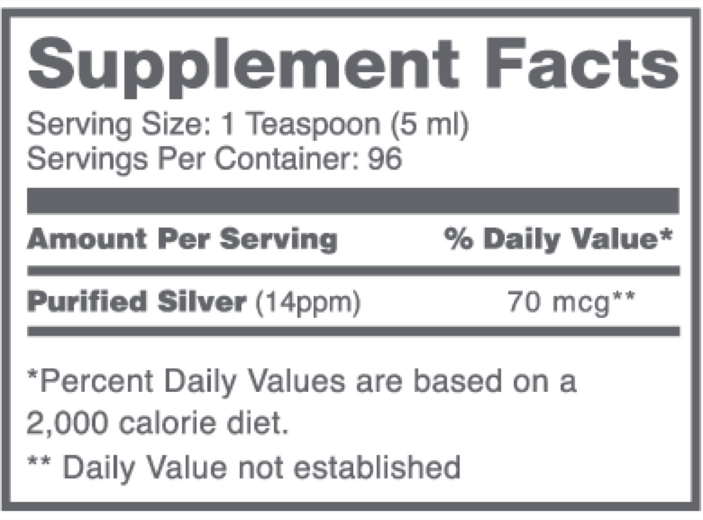 ASAP ProHealth MAX 14ppm Supplement Facts Label