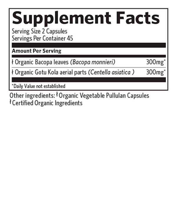 Memory Supplement Facts Label