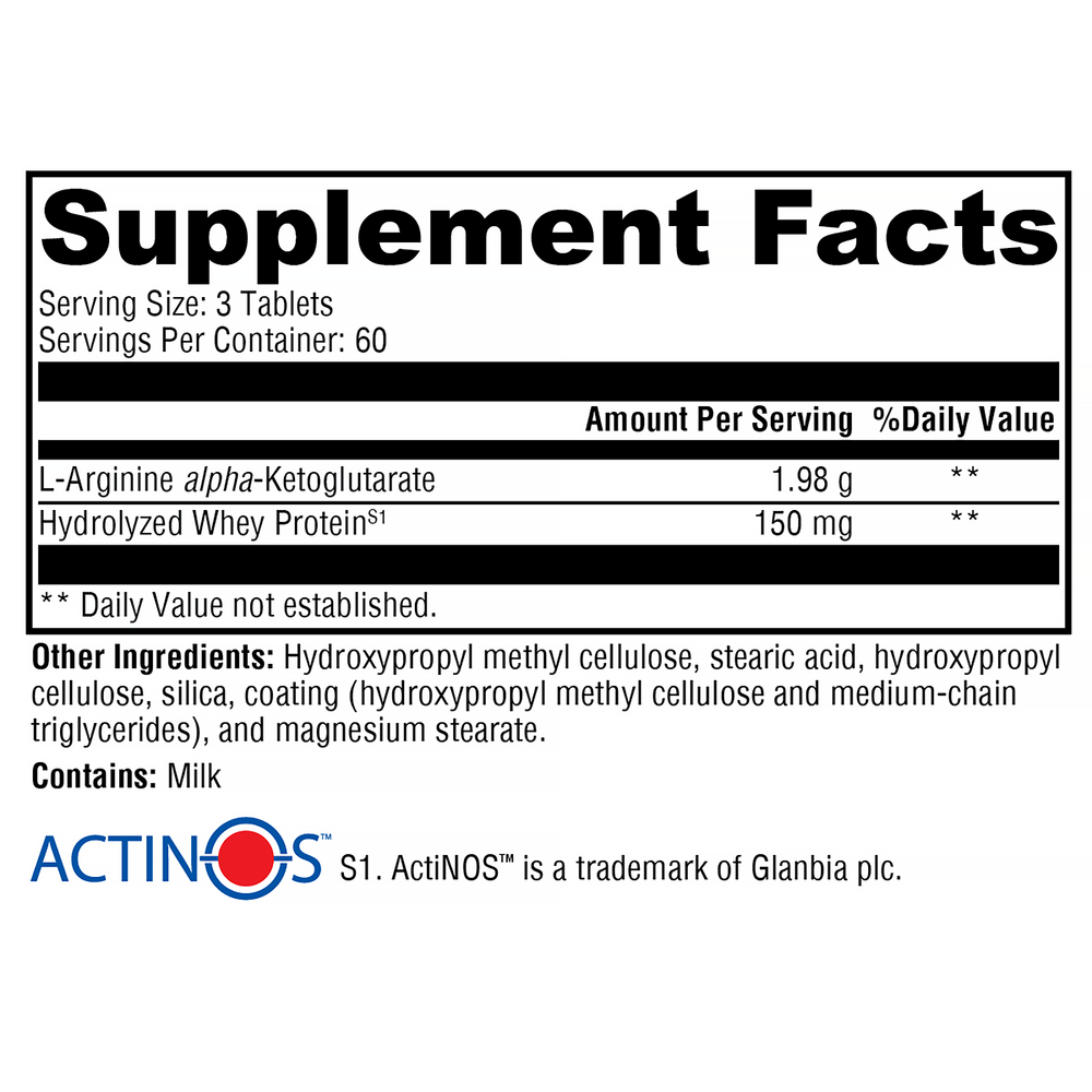 N.O.max™ ER Supplement Facts Label