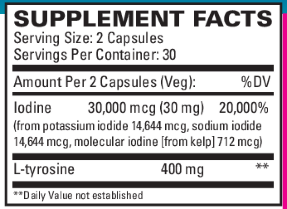 Thyroid Care Supplement Facts Label
