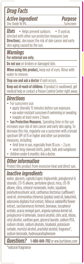 Renewal Firming Day Lotion SPF30 Supplement Facts Label
