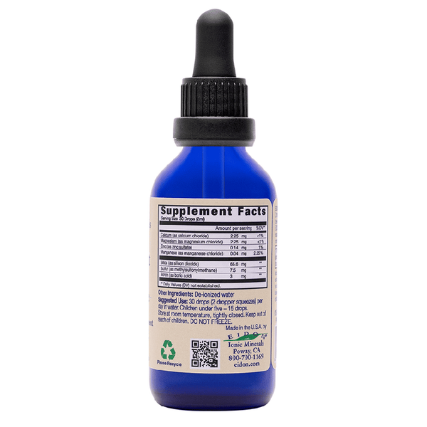 Bone Support Liquid Supplement Facts Label