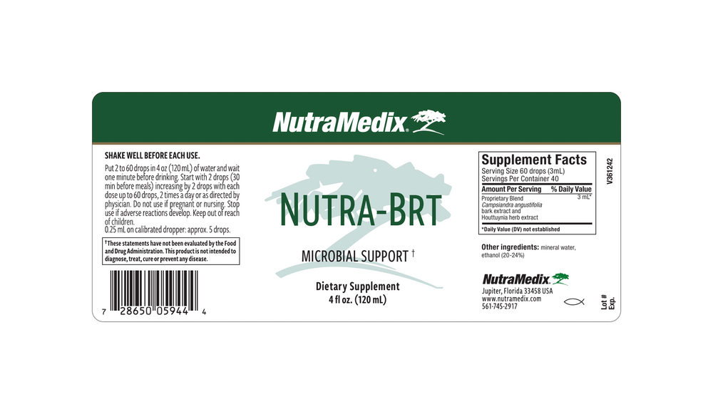 Nutra-BRT Supplement Facts Label